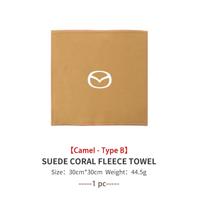 Car Washing Towel Cleaning Wiping Cloth Deer Skin Coral Velvet For Mazda 3 6 CX5 2 CX3 CX9 MX5 RX8 Axela Demio Atenza MS FF9