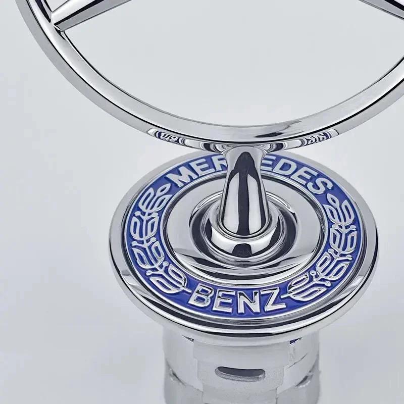 44 мм 3D Металл Хром Черный Для Mercedes Benz C/E/S Класса W204 W212 W220 W210 W221 Автомобиль Передний Капот Эмблема Логотип Капота Аксессуары