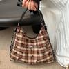Популярная клетчатая сумка Осень и Зима Новая текстура Бабочка Кроссбоди Личность Многофункциональный Рюкзак через плечо