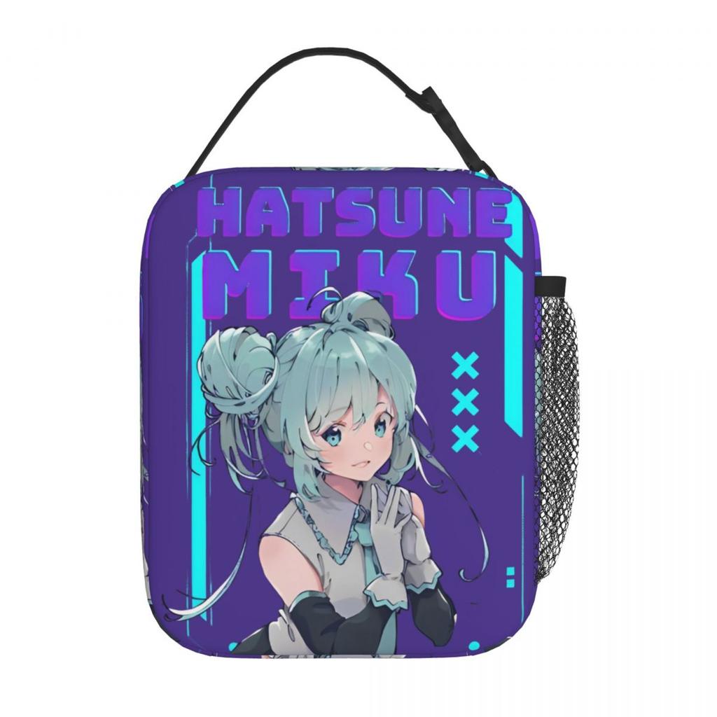 Hatsune Miku Anime Style Insulated Lunch Bags Large Lunch Container Cooler Bag Tote Lunch Box Work Picnic Food Storage Bags