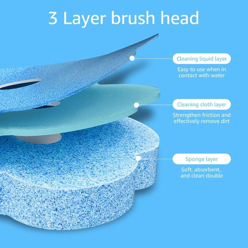 360° Cleaning Toilet Bowl Brush Holder Long Handle Disposable Toilet Brush Toilet Cleaner