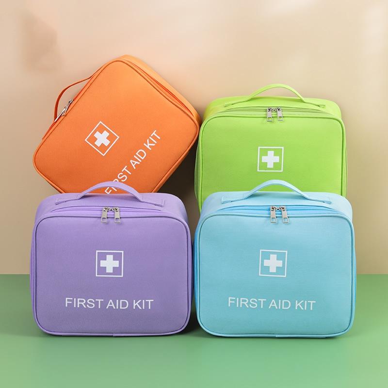 Emergency First Aid for Family Candy Color First Aid Box High Capacity Outdoor Camping Traveling Kit for Medical Bandaid