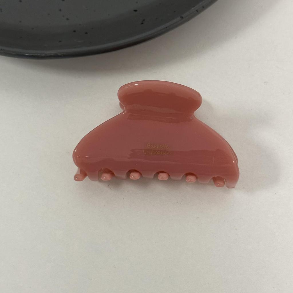 Корейская заколка для волос среднего размера из ацетата конфетного цвета с золотой этикеткой