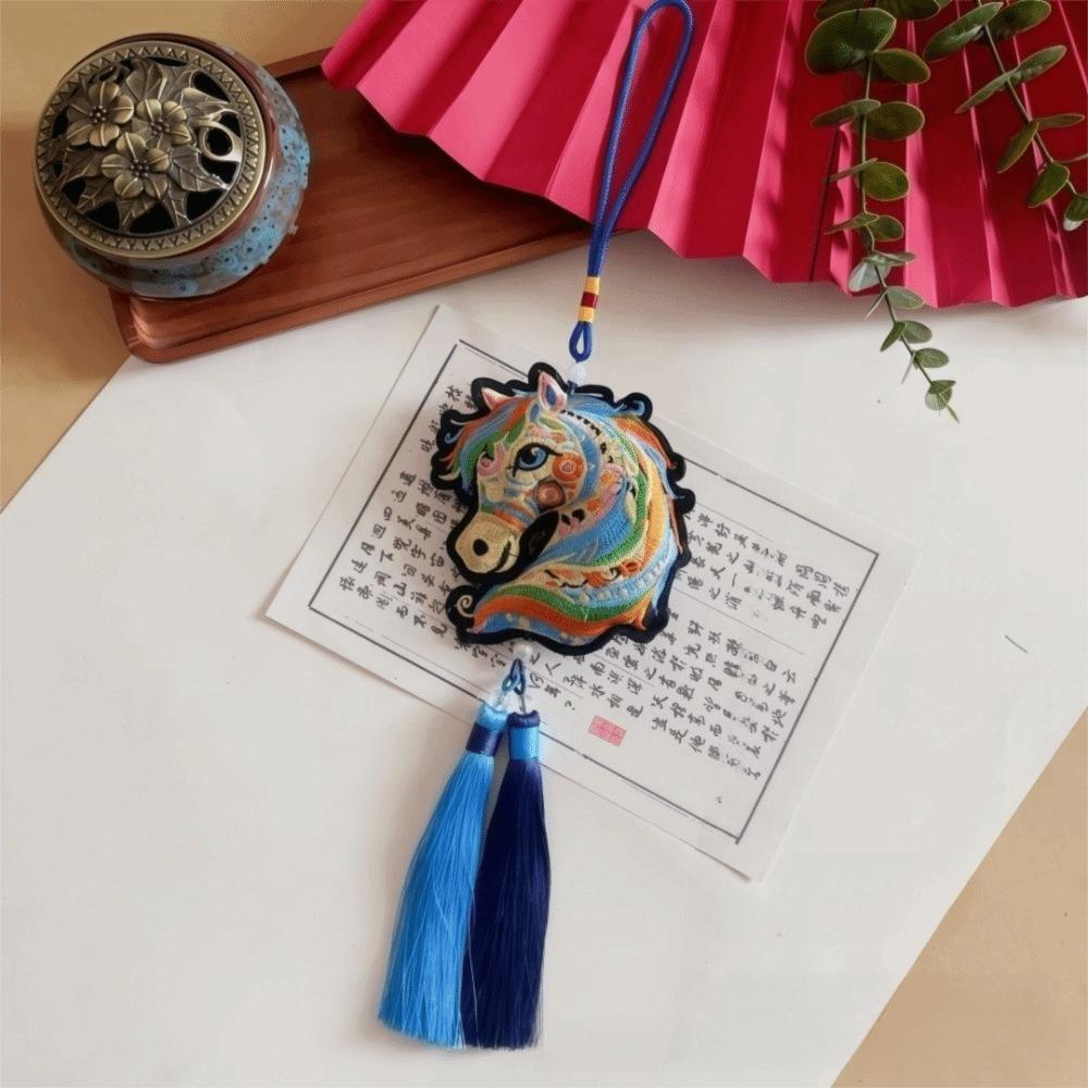 Chinese Spring Festival Bell Pendant with Tassel Car Hanging Ornaments National Wind Style