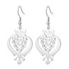 LIKGREAT Серьги-подвески Король Лев Корона Сикхский Ханда Панджабский Символ Ювелирные изделия из нержавеющей стали Винтажный Подарок для Женщин