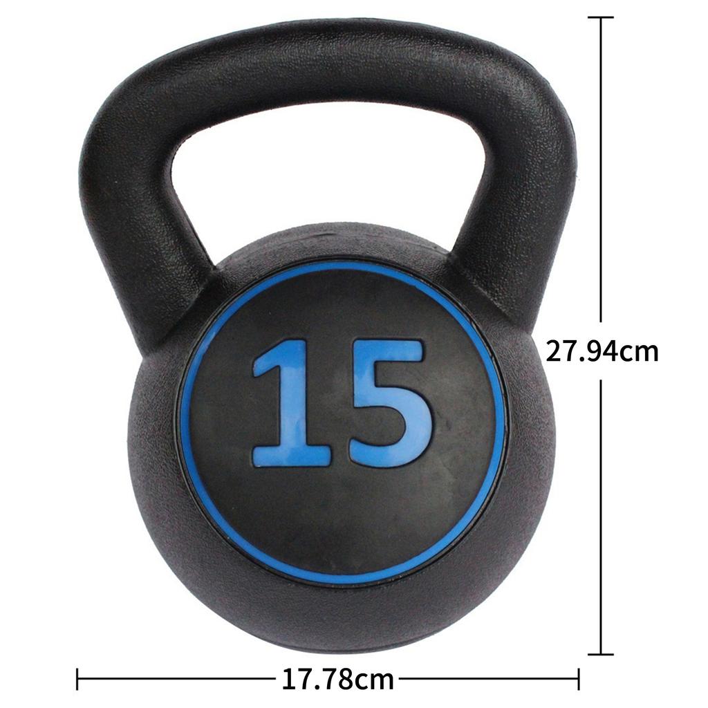 5/10/15LB Kettlebell Set with Non-Slip Handle, Compact Home Gym Equipment for Strength Training/ Fitness/ Rehabilitation