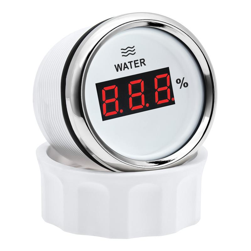 ZMFJH Digital 2"52MM Water Level Gauge for Universal Car Red Backlight Water Tank Meter Indicator 0-190ohm,240-33ohm Marine Boat