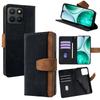 For Honor X8c 4G Case RFID Blocking Color Splicing PU Leather Wallet Phone Cover
