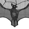 Halloween Curtains 95*57cm Black Lace Spider Web Bat Curtains Halloween Door Curtain Decoration