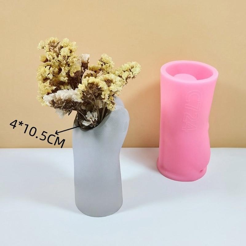 Силиконовая форма для вазы, бетонные формы, Т-образная форма для крафта, силиконовые формы для цветочных горшков, подходящие для художественного цветочного горшка