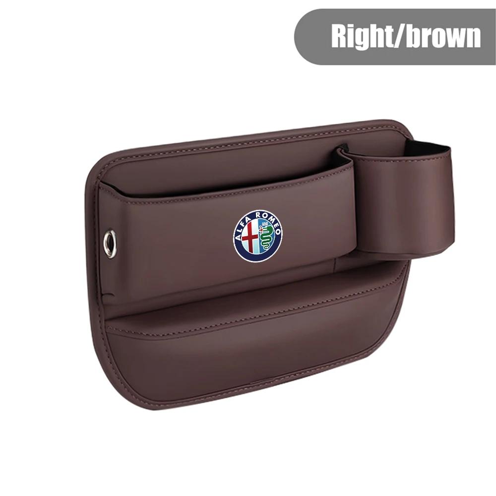 Car Stickers For Alfa Romeo Car Seat Sewn Gap Crevice Slot Storage Box Cup Holder For Alfa Romeo 4C 159 Spider Giulia Giulietta 