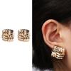 Zinc Zinc Alloy Wave Stud Earrings Square Shaped Twisted Earrings Delicate Ear Studs  Daily