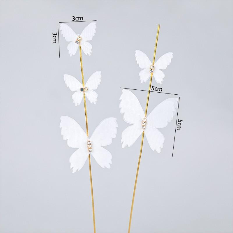 Топпер для торта «Бабочка с золотым краем»: Креативный розовый дизайн для дня рождения богини