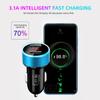 3.1A Dual USB Car Charger 2 Ports LCD Display 12V Car Cigarette Socket Lighter Car Phone Charger For iPhone 12 11 Pro Samsung