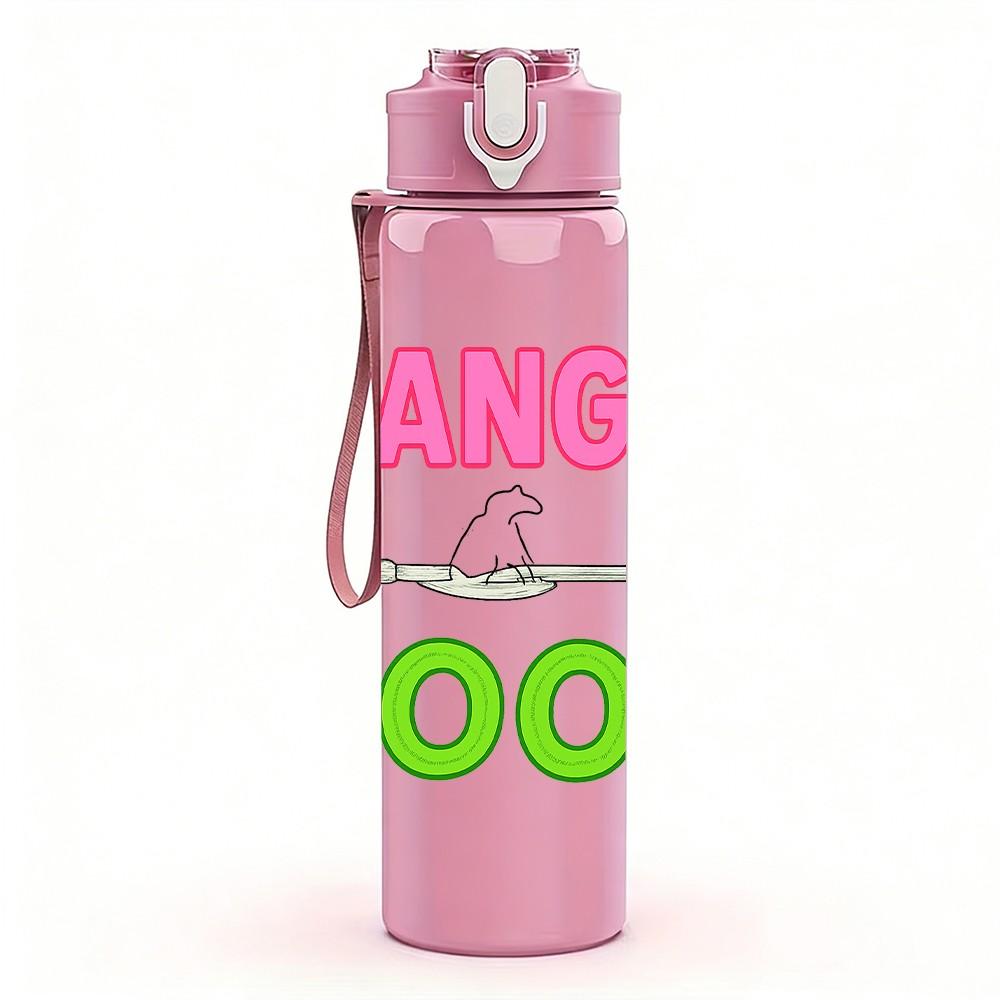 1PC Changed For Good Letter Text Print 750ml Color Plastic Sports Water Bottle Leakproof Flip Straw Lid Suitable for Sports Office Home Use
