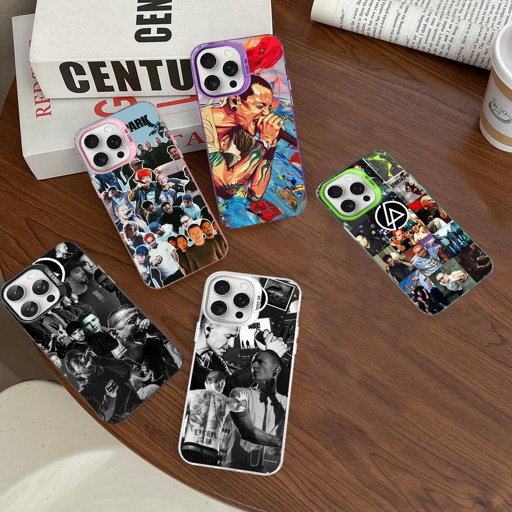 Чехол для телефона L-Linkin Meteora P-Park для iPhone 16 15 14 13 12 11 Pro Max X XR XSMAX 8 7 Plus Матовый Ударопрочный Задний Чехол