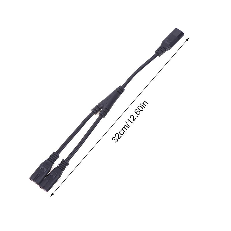 IEC 320 C8 2Pin Male To 2 X C7 Female Y Split Power Cable Около 28 см IEC 320 C7 To C8 Удлинительные шнуры C8 Male To C7 Female Cable