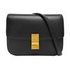 [Pre-Owned] Classic Box Polished Gold Buckle Leather Tofu Bag Shoulder Bag Crossbody Bag Medium - Good #1537TA3