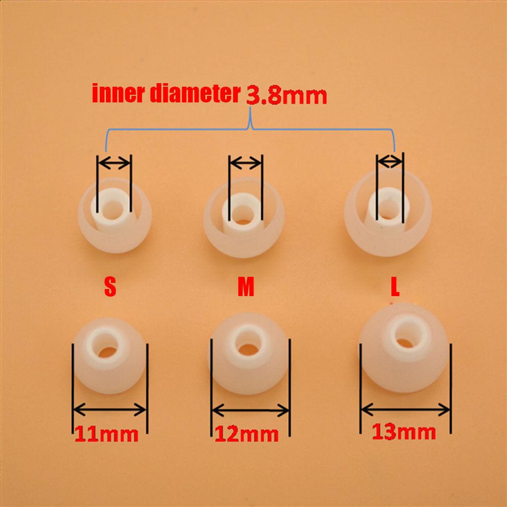 12 шт. 3,8 мм универсальные мягкие сменные амбушюры силиконовые вкладыши внутриканальные наушники