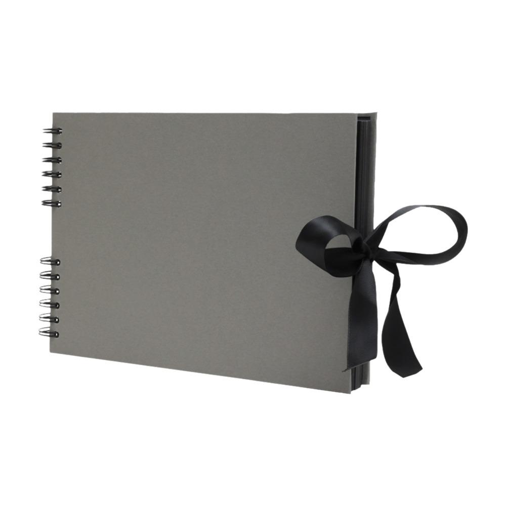 Scrapbook Black Inner Pages Ribbon Photo Albums Handmade 40 Sheets DIY Craft Album Creative Minimalist Memory Books Scrapbooking