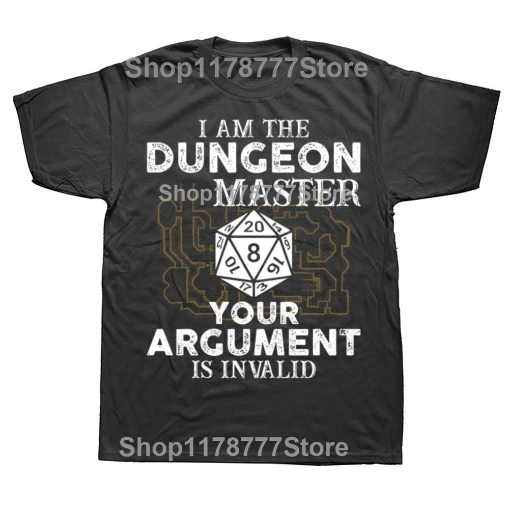 Смешные футболки Мастера Подземелий Dungeons and Dragons Хлопок Уличная одежда Короткий рукав Подарки на день рождения Мужская одежда Оверсайз футболка