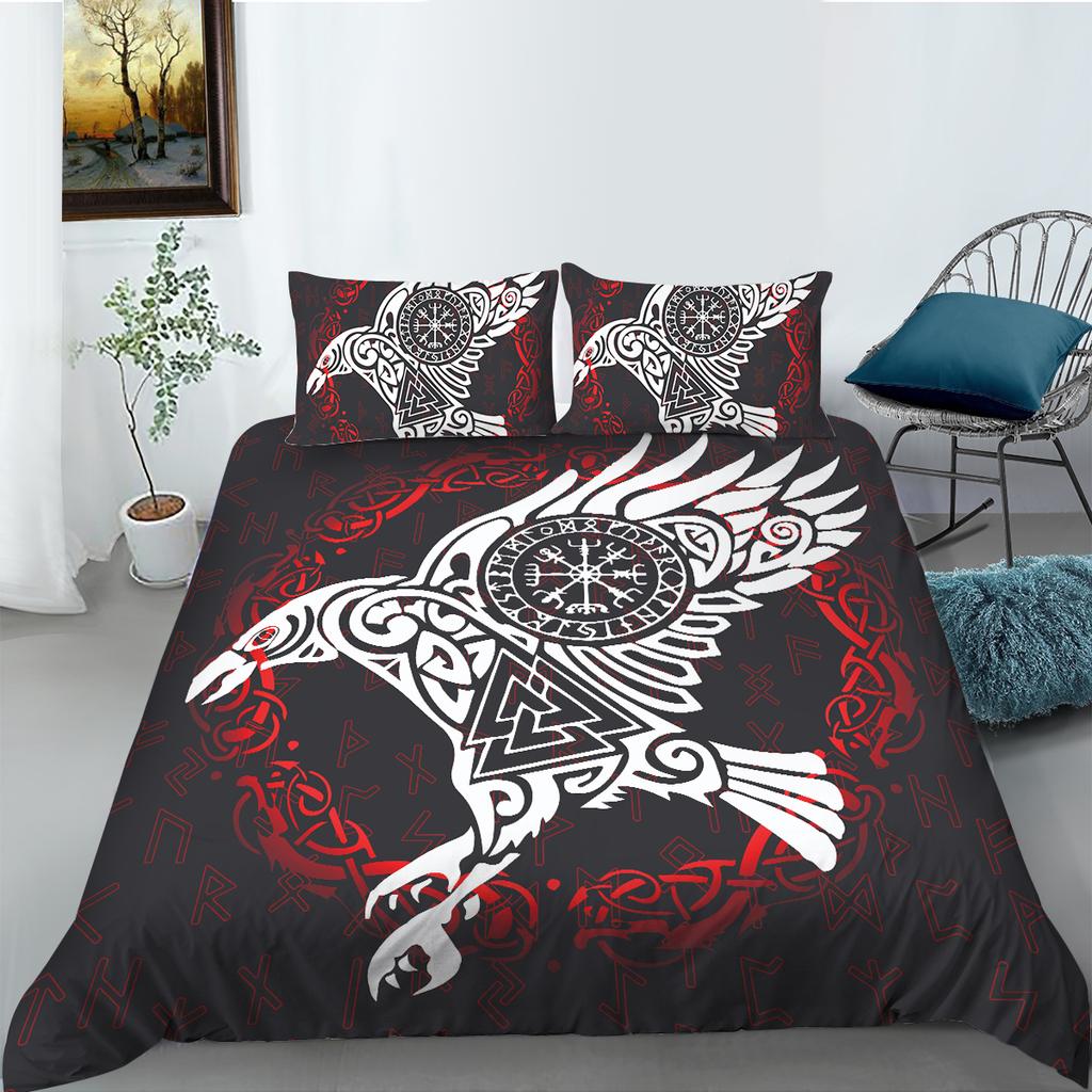 Постельное белье с 3D-принтом птицы, односпальная двуспальная кровать, полноразмерная наволочка с животным принтом и пододеяльник, 2 или 3 удобных моющихся украшения для дома