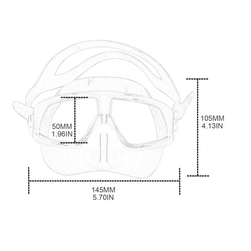 Wide View Snorkel Mask Anti-fog Scuba Diving Goggle Snorkel Swim Mask for Diving Snorkel Diving Mask with Adjustable HighQuality