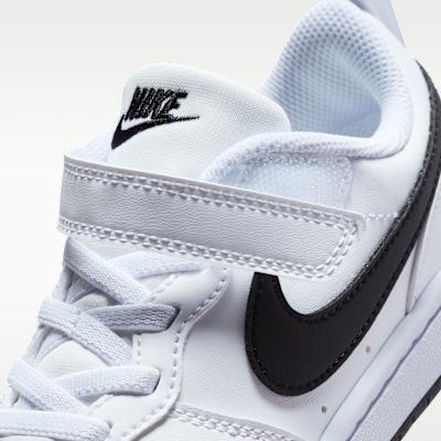 Nike Кроссовки Court Borough Low Recraft Белые Черные (PS)