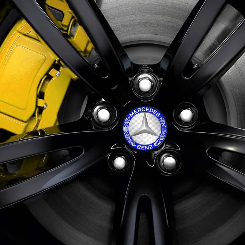 56mm Car Wheel Center Hub Cap Emblem Decal Wheel Sticker Car Styling for Mercedes Benz E300 W166 W176 W242 S212 X166 W205 W212 AW1