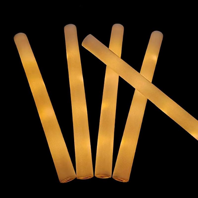 6 шт. красочные светодиодные светящиеся палочки RGB светодиодные светящиеся пенопластовые палочки Cheer Tube темный свет день рождения свадьба принадлежности для вечеринки