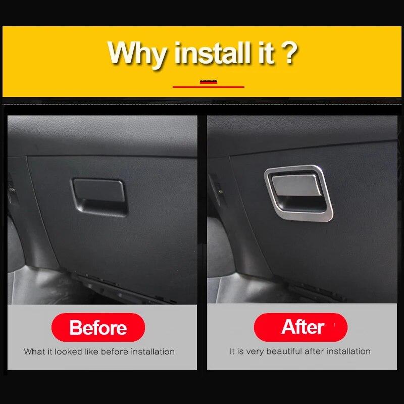 Stainless Car Glove Box Co-Pilot Handle Frame Trim Cover Stickers For Toyota Corolla - 2022 E210 Decoration Accessories