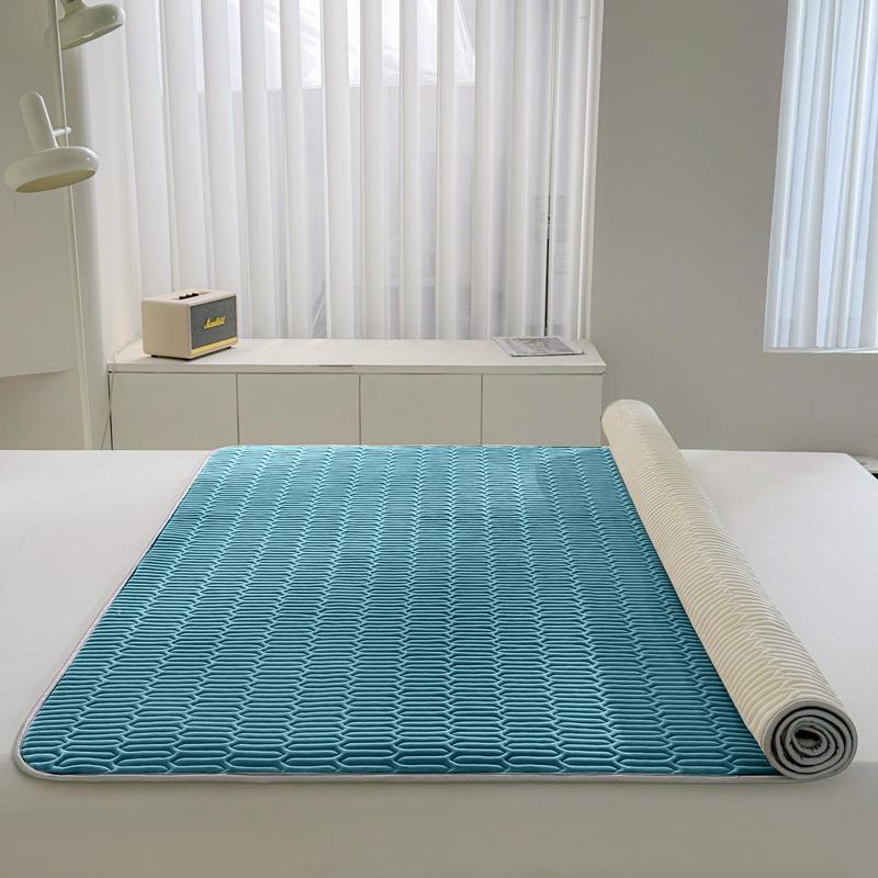 Чехол для матраса из латекса с четырьмя угловыми резинками, однотонный мат для кровати, мягкий стеганый защитный чехол на резинке 100/160/200