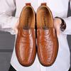 Мужская кожаная обувь Мокасины ручной работы Мужские удобные кожаные туфли на плоской подошве Мягкие кожаные лоферы 38-47