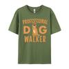 Mens Tshirt Professional Dog Walker Cute German  TShirt Oversized Clothes Cotton Pritned Tshirt Black Graphic T Shirts