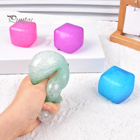 4 шт., кубик стресса, игрушка-непоседа, медленный отскок, TPR, облегчение тревоги, прозрачный пакет со льдом, сжимаемый мяч, сенсорная игрушка для детей, подростков, подарок для взрослых