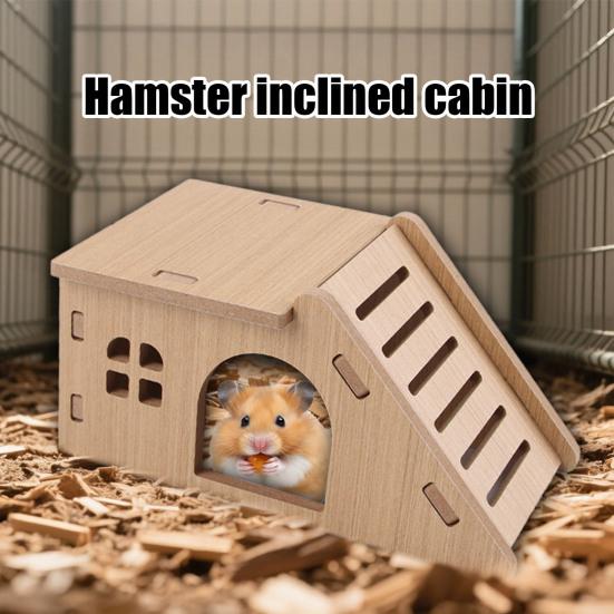 Набор деревянных аксессуаров для хомяка, 11 шт., игрушки для грызения мелких животных с лабиринтом, деревянный домик для среды обитания хомяка, аксессуары для клетки морской свинки и крысы