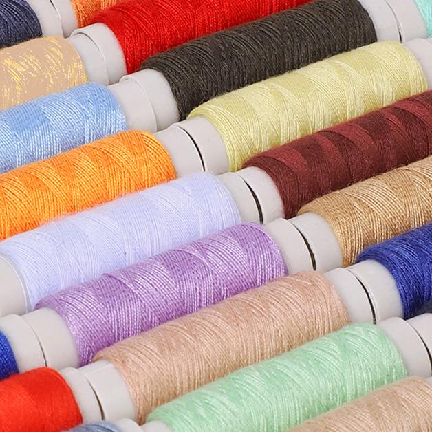 39-Color Needle & Thread Set: Includes Boxed Colored, Black & White Threads and Needles for Mending & Hand Sewing