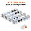 PALO 100% Capacity Rechargeable Batteries 18650 3.7V 1500mAh Li-ion Batteries with Battery Protection Box