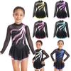 Child Girls Ballet Gymnastics Leotard Rhinestone Figure Ice Skating Dress Ballroom Dance Costume Training Performance Clothing