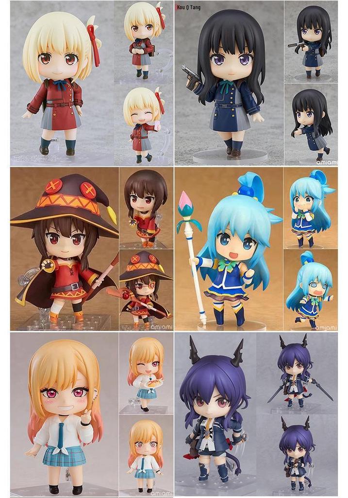 Q Version Anime Girl Figure: Cute, Beautiful, Replaceable Face Toy Ornament - Ideal Birthday Gift