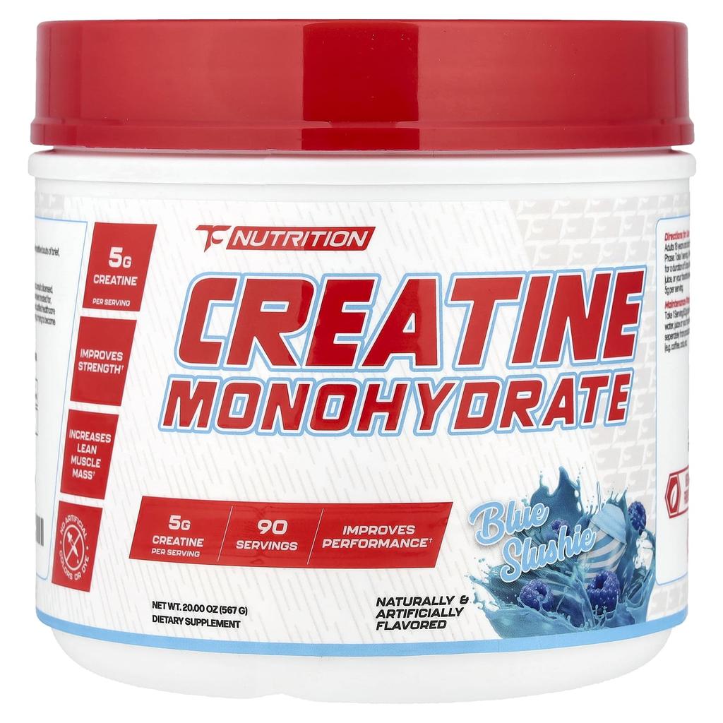 TC Nutrition Creatine Monohydrate, Blue Slush, 20 Oz (567 G)