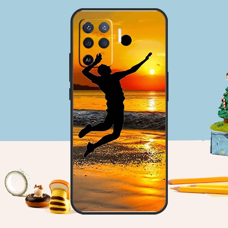 Спортивный чехол для волейбола для Oppo A80 A60 A40 A15 A16 A17 A57 A94 A74 A54 A76 A96 A18 A38 A58 A78 A98 A5 A6 Pro