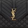 Saint Laurent ENVELOPEMATELASSE Сумка-конверт из кожи ягненка, Сумка через плечо, Сумка на плечо Средняя Женская Черная 600185-AACT7-1000