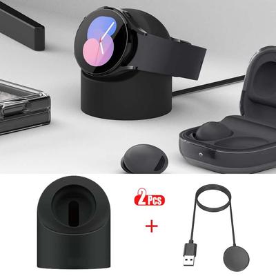 2 В 1 Совместимая с Samsung Galaxy Watch 3 4 Подставка для зарядки+Кабель USB Type C PD Зарядное устройство Зарядная силиконовая подставка для Watch3 4 45 мм