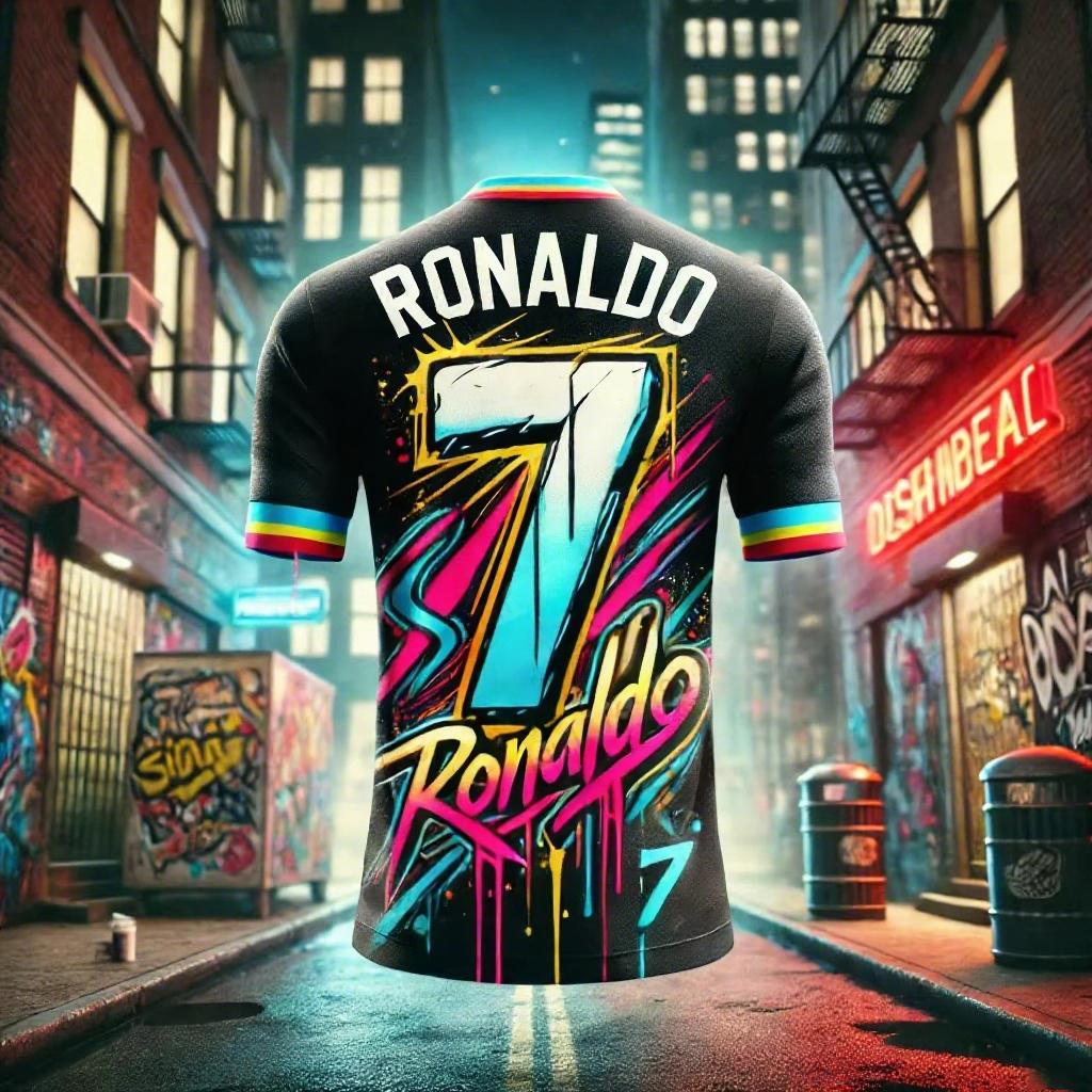 Спортивный стиль Роналду №7 Фанская commemorative футболка 3D-печать Повседневная Быстросохнущая Дышащая Удобная Мужская Женская Футболка
