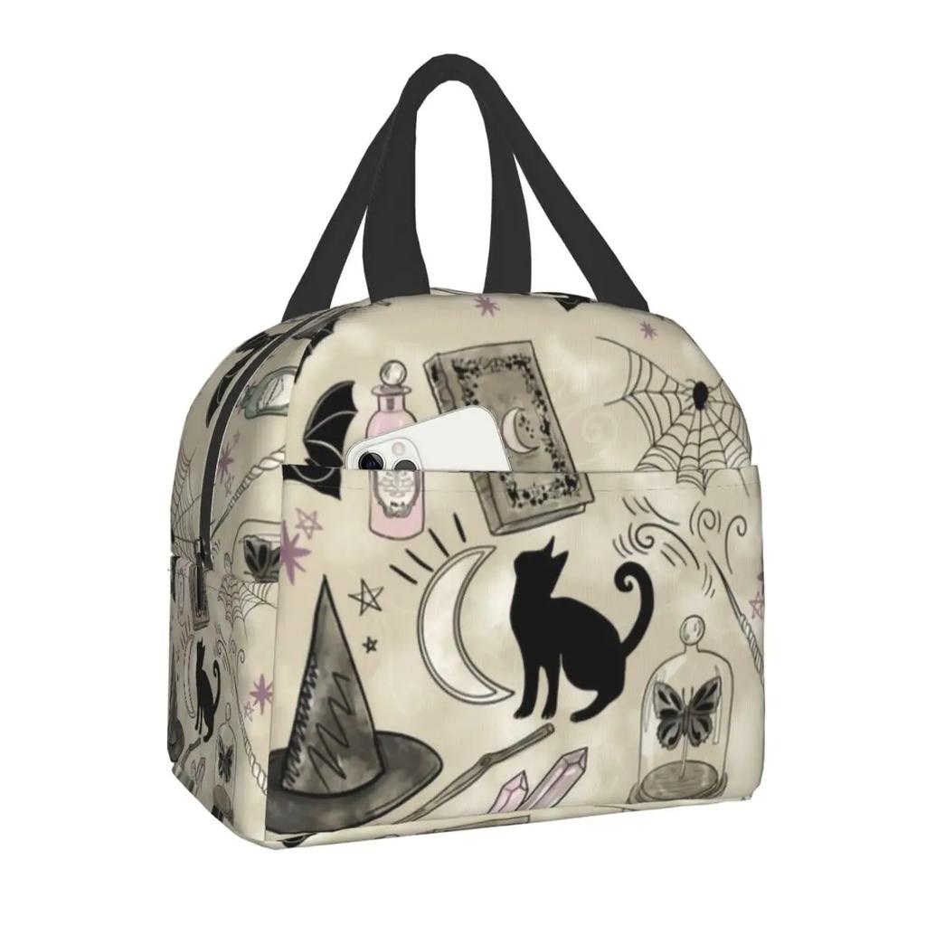 Индивидуальная Ведьминская Вещь Текстурированная Фиолетовая Сумка для Обед Женская Теплая Сумка-Холодильник Изолированные Ланч-Боксы для Детей в Школу