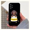 Чехол D-Такса S-Сосиска для Samsung S23, S25, S20, S10, S9, S21, S24, S22, Ultra, FE, Plus, Lite, Мягкий силикон, Черный