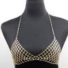 European & American Glam Metal Bikini Body Chain - Sexy Hollow Full Diamond Grid Design