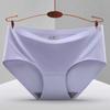 Set Seamless Panties Silk Pamty Mid Waist Underwear Comfort Underpants Solid Invisible Briefs Female Lingerie