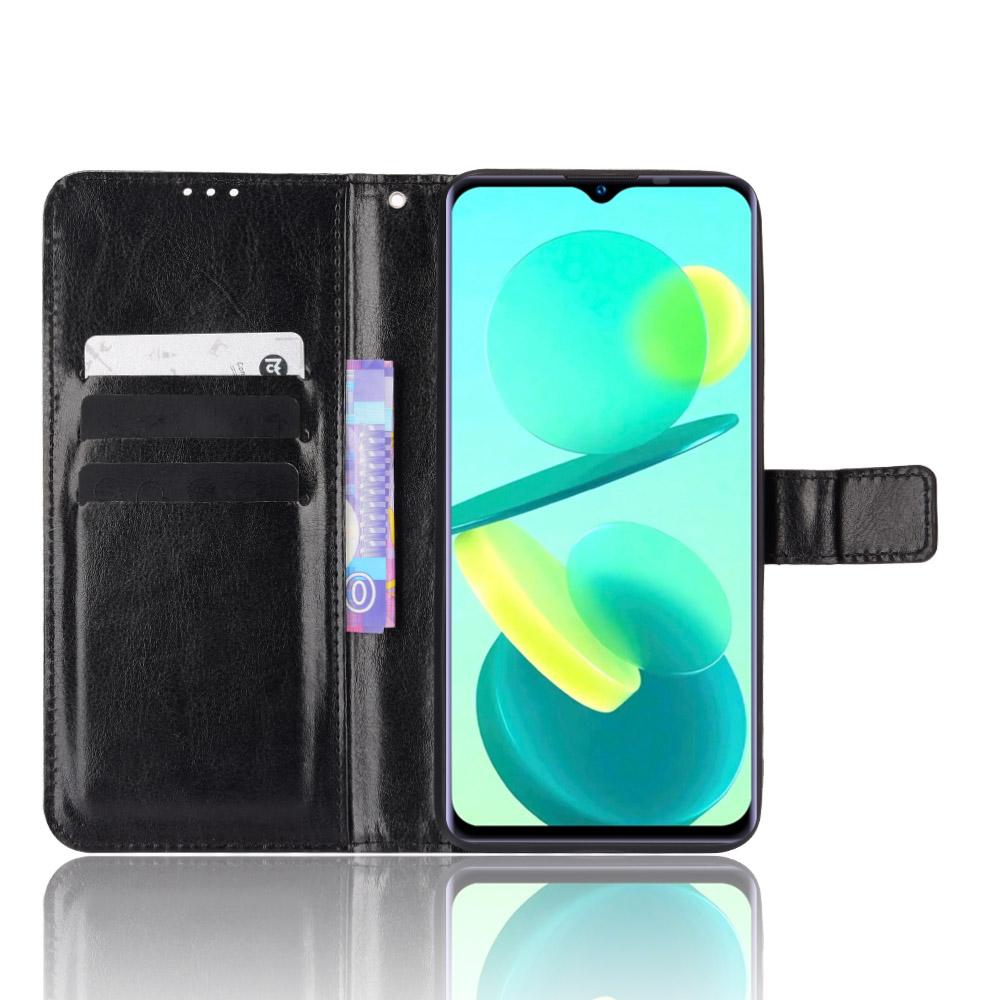 Для Oukitel C25 Чехол-бумажник с подставкой и слотами для карт – Ударопрочный, пылезащитный, деловой, сверхпрочный, откидная крышка из кожи